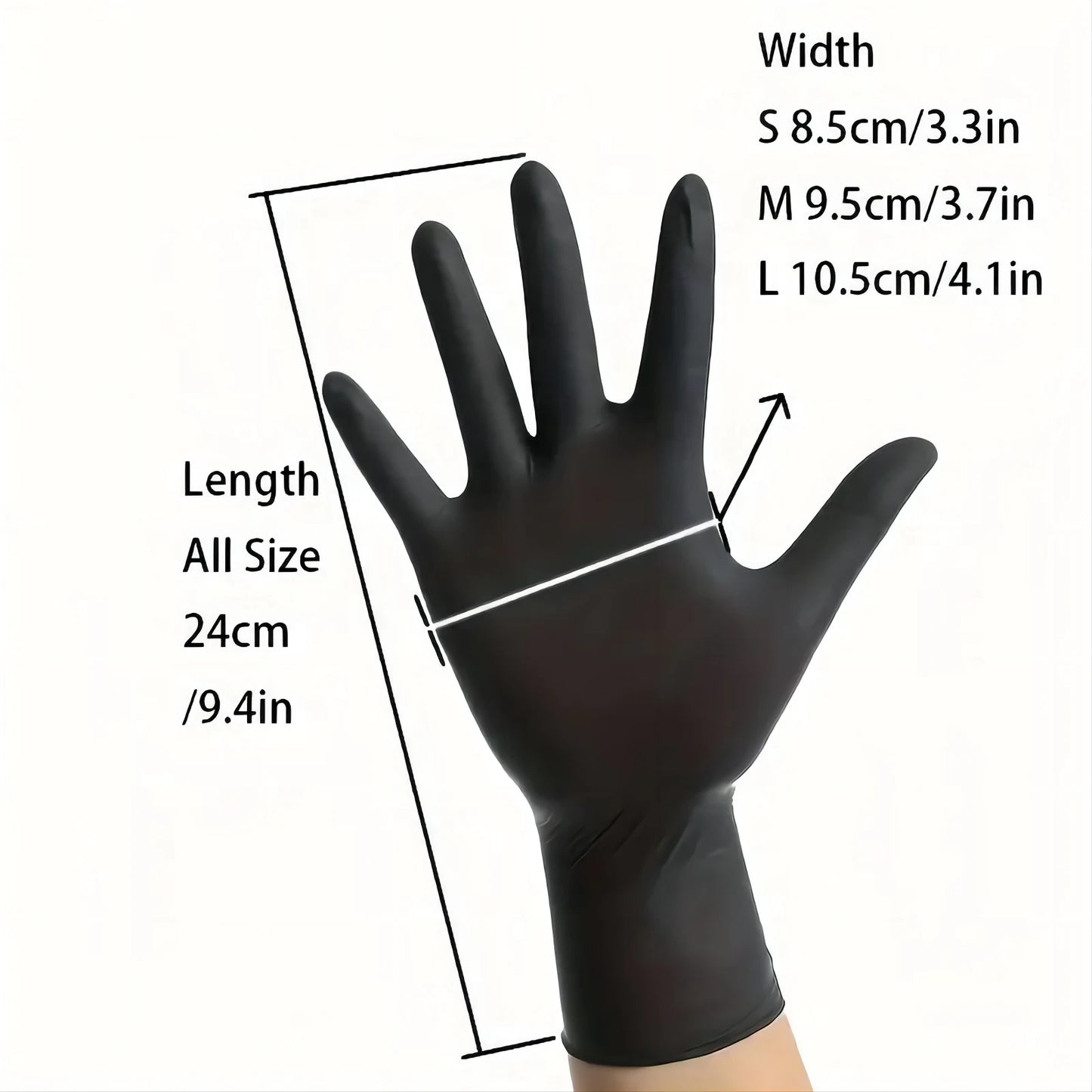20 Stück multifunktionale schwarze Einweghandschuhe