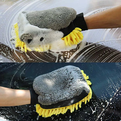 Car Wash Glove Coral Mitt – Soft & Multifunctional