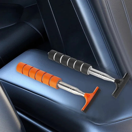 Car Rearview Mirror Wiper – Stainless Steel Telescopic Glass Defogger & Cleaner