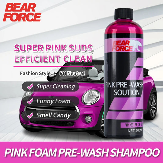 Pink Foaming Car Wash Soap Auto Wash Shampoo – Active Foam Cleaner