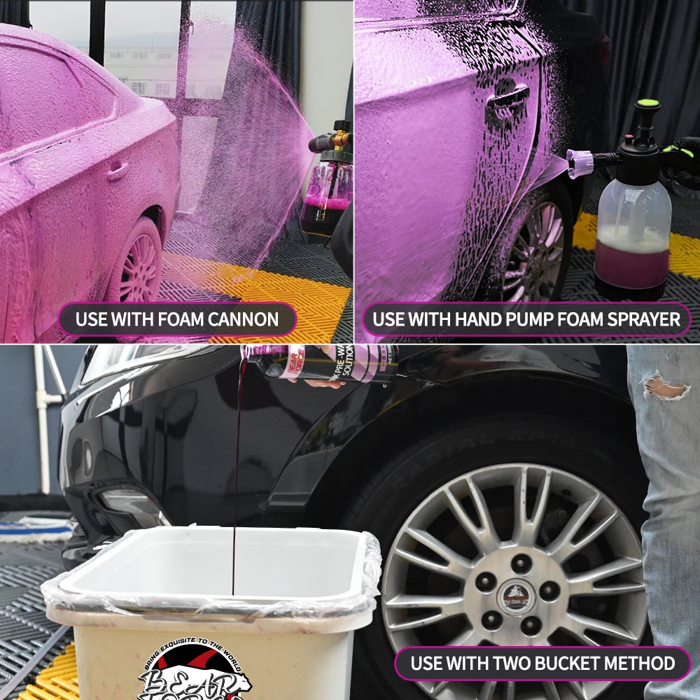 Pink Foaming Car Wash Soap Auto Wash Shampoo – Active Foam Cleaner